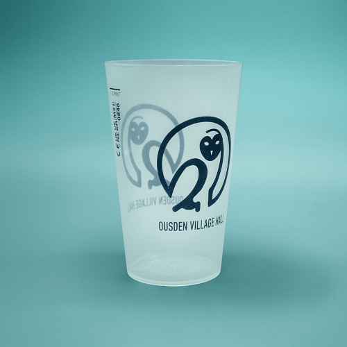 Half 1/2 Pint Cups 1 Colour Screen Printed (orders 100+)